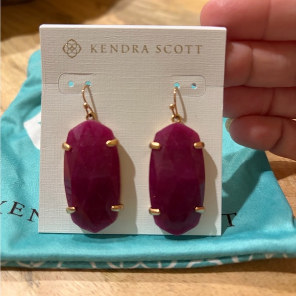 Kendra Scott Esme Drop Earrings in Ruby Red - Picture 3 of 4